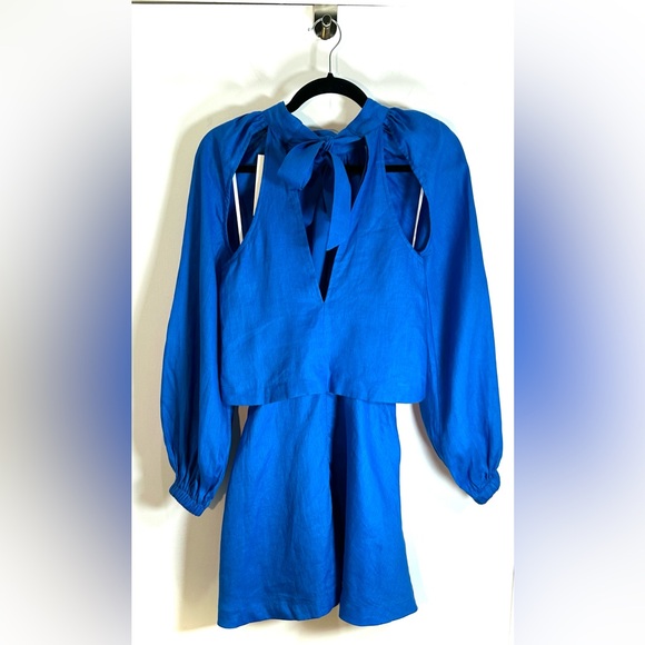 Sovere x REVOLVE - Azure Linen Tie-Back Mini Dress – XS – NWT - Picture 5 of 7